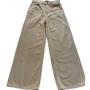 Urban Outfitters BDG Corduroy Pants Women's 26 Beige High Waisted Wide Hipster